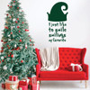 Christmas Wall Decal - I just Like Smile - Holiday Vinyl Stickers for Living Room, Family Room Decor or Home Decoration