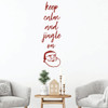 Christmas Wall Decal - Keep Calm - Santa Clause Silhouette Decor for Living Room Or Family Room Decoration