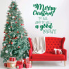 Christmas Wall Decal - Merry Christmas to All and to All Good Night - Holiday Vinyl Stickers for Living Room, Family Room Decor or Home Decoration