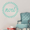 Christmas Wall Decal - Noel Wreath - Holiday Vinyl Decor for Living Room or Home Decoration
