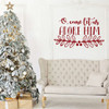 Christmas Wall Decal - O, Come Let Us Adore Him - Holiday Vinyl Stickers for Living Room, Family Room Decor or Home Decoration