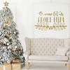 Christmas Wall Decal - O, Come Let Us Adore Him - Holiday Vinyl Stickers for Living Room, Family Room Decor or Home Decoration