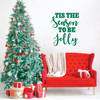 Christmas Wall Decal - Tis The Season To Be Jolly - Holiday Vinyl Stickers for Living Room, Family Room Decor or Home Decoration
