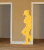 Country Room Wall Decor - Leaning Cowboy Silhouette Vinyl Decal Sticker for Home in Boys Bedroom, Classroom, Farm or Ranch- Custom Sizes and Colors Fit Any Themed Living Space