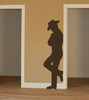 Country Room Wall Decor - Leaning Cowboy Silhouette Vinyl Decal Sticker for Home in Boys Bedroom, Classroom, Farm or Ranch- Custom Sizes and Colors Fit Any Themed Living Space
