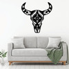 Cow Aztec Skull Wall Decal Design - Vinyl Decoration for Bedroom, Playroom or Home Decor