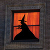 Halloween Decal - Haunted House - Halloween Decoration -Witch Silhouette Wall Decal - Fall Vinyl Decor for The Home, Office Or Classroom - Use Indoor or on Outdoor Windows
