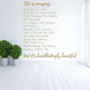 Vinyl Wall Decal - Inpirational Quote Life is Amazing - Perfect for Playroom, Bedroom, Family Room or Office