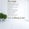Vinyl Wall Decal - Inpirational Quote Life is Amazing - Perfect for Playroom, Bedroom, Family Room or Office