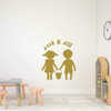 Nursery Decor | Jack and Jill Nursery Rhyme Vinyl Wall Decal | Decoration for Children's Bedroom, Playroom or Classroom | Small, Large Sizes | Black, Blue, Pink, Purple, Other Colors