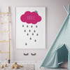 Personalized Cloud and Raindrops Wall Decor