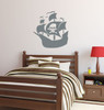 Pirate Ship Wall Decal - Personalized Removable Vinyl Sticker for Boys Room, Playroom, School Classroom, Nursery, Preschool, Home Decor