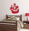 Pirate Ship Wall Decal - Personalized Removable Vinyl Sticker for Boys Room, Playroom, School Classroom, Nursery, Preschool, Home Decor