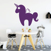 Cute Unicorn Wall Decal - Personalized Vinyl Decor For Girl's Bedroom, Playroom or Bathroom - Kids Home Decorations