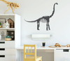 Dinosaur Wall Decals - Long Neck Bones - Personalized Brontosaurus Vinyl Wall Decoration For Children's Room Playroom, Preschool or Classroom Decor
