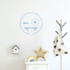 Emoji Wall Decal - Tongue Out Wink - Personalized Vinyl Art Decorations for Teens, Boys or Girl's Bedroom, Playroom or Home Decor