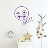 Emoji Wall Decal - Tongue Out Wink - Personalized Vinyl Art Decorations for Teens, Boys or Girl's Bedroom, Playroom or Home Decor