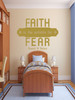 Faith Wall Decals Vinyl Quote Decor "Faith is The Antidote for Fear" - Christian Religious Sticker - Spiritual Home Decoration