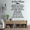 Family Rules Wall Decor - Vinyl Lettering for Living Room, Kitchen Bedroom - Available in Large Sizes, Black, White, Multiple Bright Colors
