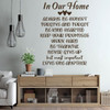 Family Rules Wall Decor - Vinyl Lettering for Living Room, Kitchen Bedroom - Available in Large Sizes, Black, White, Multiple Bright Colors