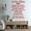 Family Rules Wall Decor - Vinyl Lettering for Living Room, Kitchen Bedroom - Available in Large Sizes, Black, White, Multiple Bright Colors