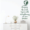 Family Wall Decal - Changing The World - Vinyl Art for Living Room, Bedroom or Home Decor