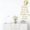 Family Wall Decal - Changing The World - Vinyl Art for Living Room, Bedroom or Home Decor