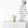 Family Wall Decal - Changing The World - Vinyl Art for Living Room, Bedroom or Home Decor