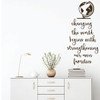 Family Wall Decal - Changing The World - Vinyl Art for Living Room, Bedroom or Home Decor