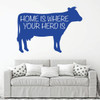 Family Wall Decal - Home Is Where Your Herd Is - Cow Silhouette - Vinyl Art for Living Room, Bedroom or Home Decor