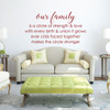 Family Wall Decor - Our Family Is A Circle Strength - Living Room Decoration