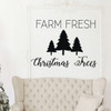 Farm Fresh Christmas Trees Wall Decal Decor - Holiday Vinyl Stickers for Living Room or Home Decoration