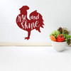 Farmhouse Wall Decor - 'Rise and Shine' Vinyl Lettering and Rooster Silhouette - Kitchen, Dining Room, Living Room, Bedroom Decoration