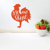 Farmhouse Wall Decor - 'Rise and Shine' Vinyl Lettering and Rooster Silhouette - Kitchen, Dining Room, Living Room, Bedroom Decoration