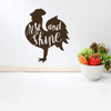 Farmhouse Wall Decor - 'Rise and Shine' Vinyl Lettering and Rooster Silhouette - Kitchen, Dining Room, Living Room, Bedroom Decoration