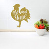 Farmhouse Wall Decor - 'Rise and Shine' Vinyl Lettering and Rooster Silhouette - Kitchen, Dining Room, Living Room, Bedroom Decoration