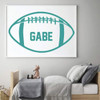 Football Personalized Wall Decal for Boys Bedroom Decor, Playroom or Game Room Decoration