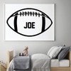 Football Personalized Wall Decal for Boys Bedroom Decor, Playroom or Game Room Decoration