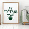 Football Wall Decal - It's Football Y'all - Vinyl Sticker for Boy's Bedroom Decor, Playroom or Game Room Decoration