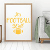 Football Wall Decal - It's Football Y'all - Vinyl Sticker for Boy's Bedroom Decor, Playroom or Game Room Decoration
