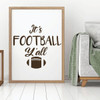 Football Wall Decal - It's Football Y'all - Vinyl Sticker for Boy's Bedroom Decor, Playroom or Game Room Decoration