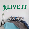Football Wall Decal - Live It - Vinyl Art Sticker for Boy's Bedroom Decor, Playroom or Game Room Decoration