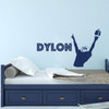 Football Wall Decal - Personalized Vinyl Sticker for Boy's Bedroom Decor, Playroom or Game Room Decoration
