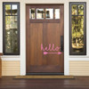 Front Door Decal - Hello With Arrow Design - Living Room, Home Decor or Porch Decoration