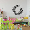 Girl's Bedroom Wall Decal - Flower Wreath - Vinyl Decor for Playroom or Children's Room Decoration