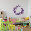 Girl's Bedroom Wall Decal - Flower Wreath - Vinyl Decor for Playroom or Children's Room Decoration