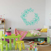 Girl's Bedroom Wall Decal - Flower Wreath - Vinyl Decor for Playroom or Children's Room Decoration