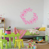 Girl's Bedroom Wall Decal - Flower Wreath - Vinyl Decor for Playroom or Children's Room Decoration