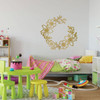 Girl's Bedroom Wall Decal - Flower Wreath - Vinyl Decor for Playroom or Children's Room Decoration