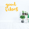 Good Vibes Wall Decal - Inspirational Vinyl Quotes For Bedroom Decor, Living Room, Dorm or Home Decoration